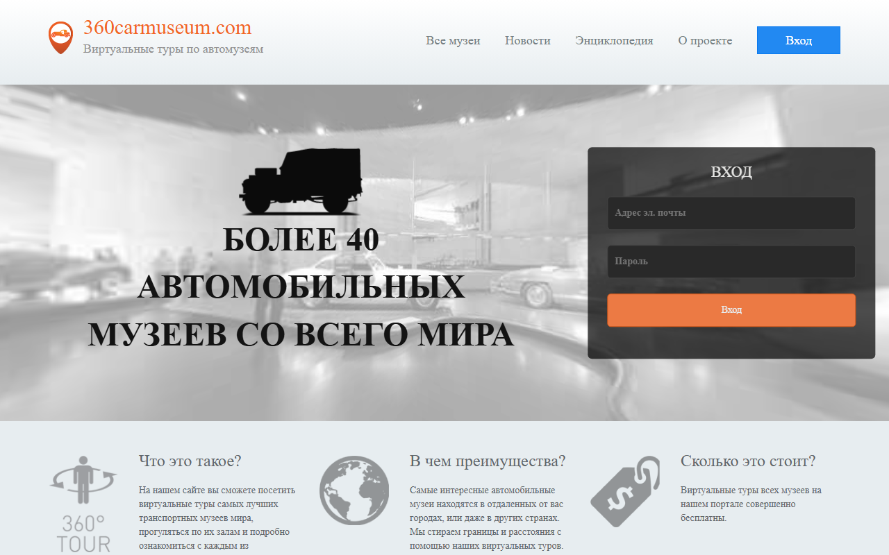360carmuseum.com screenshot