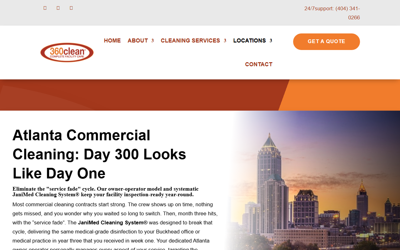 360cleanatlanta.com screenshot