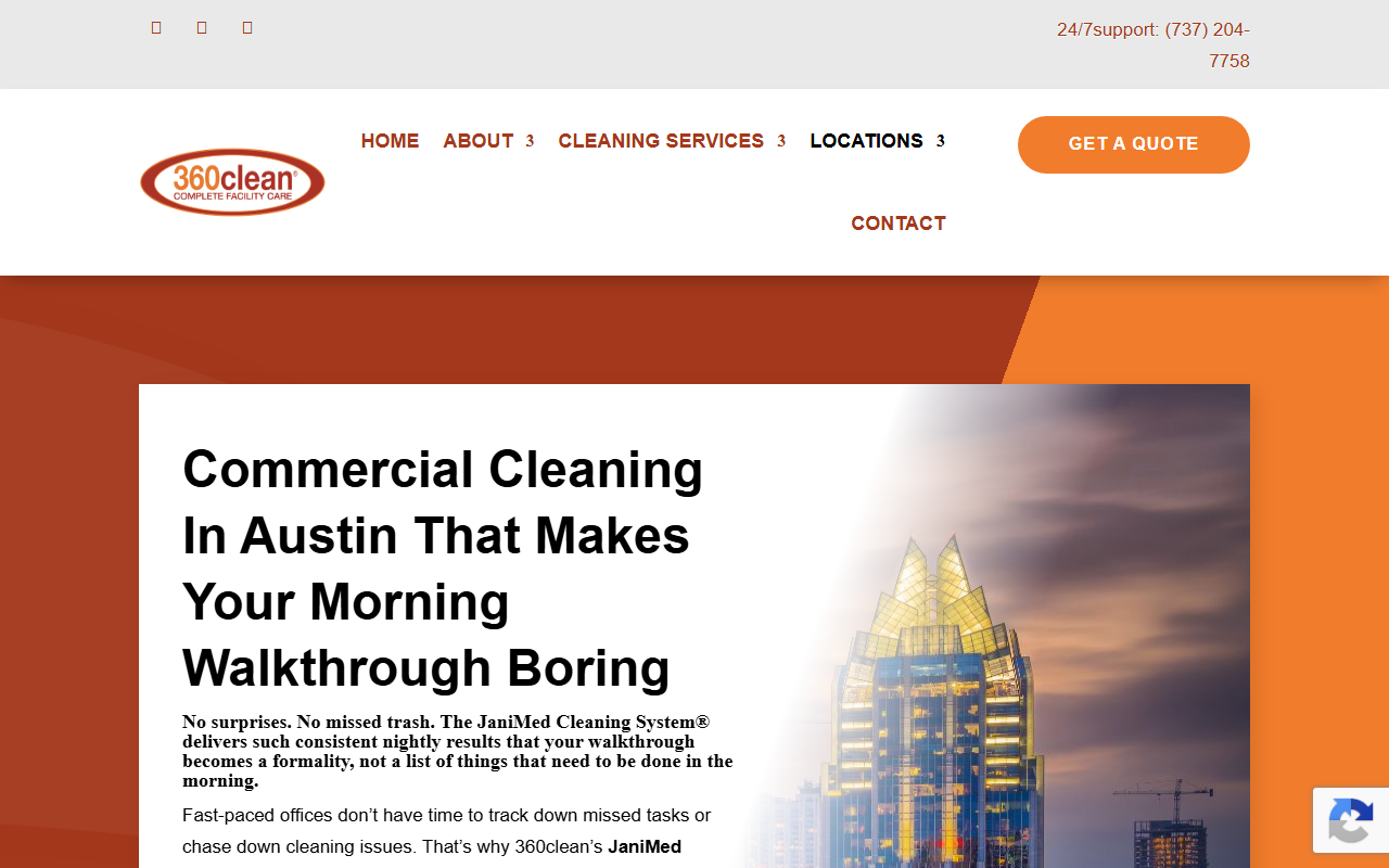 360cleanaustin.com screenshot