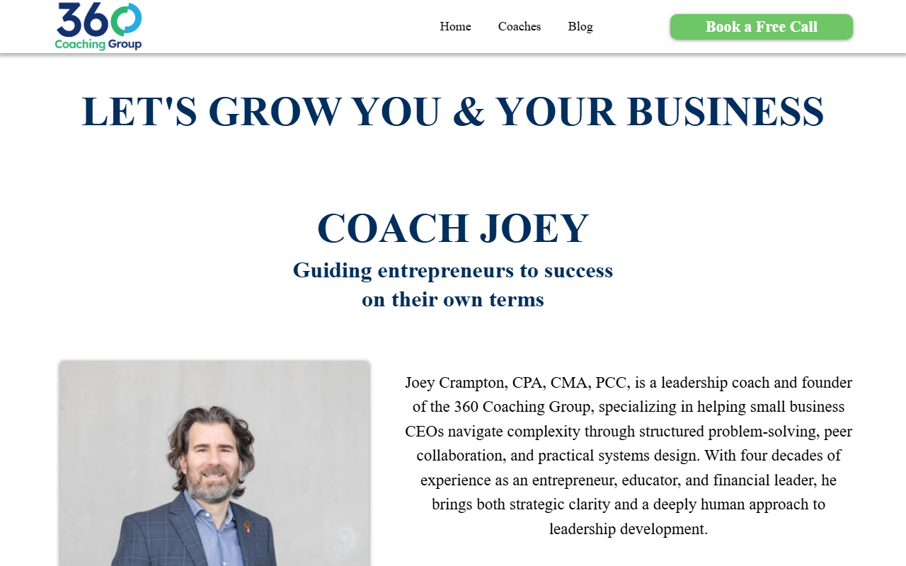 360coachinggroup.com screenshot