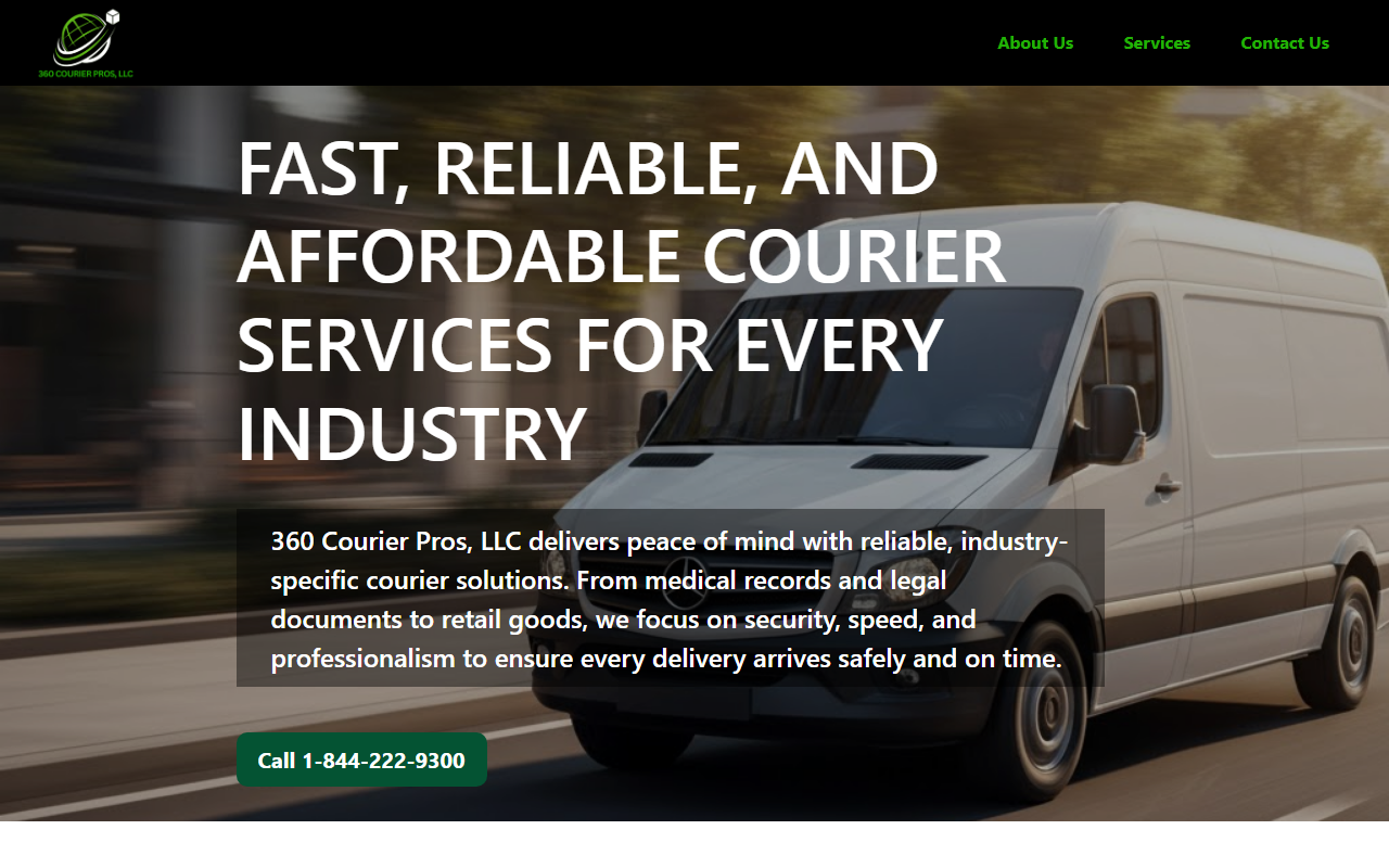 360courierpros.com screenshot