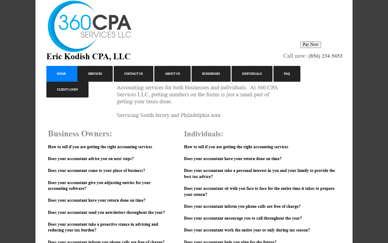 360cpaservices.com screenshot