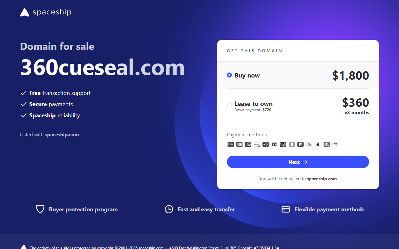 360cueseal.com screenshot