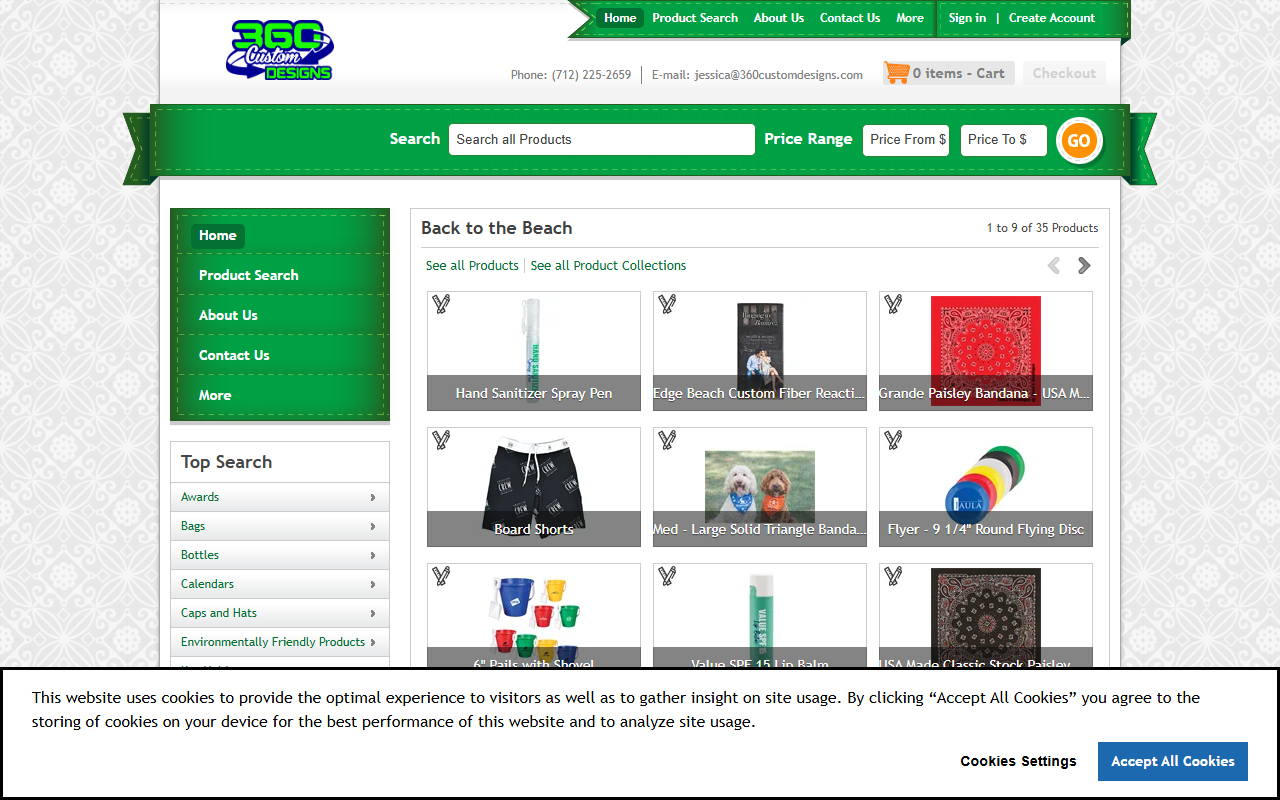 360customdesigns.com screenshot