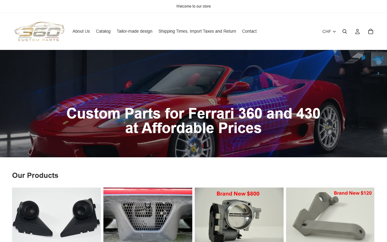 360customparts.com screenshot