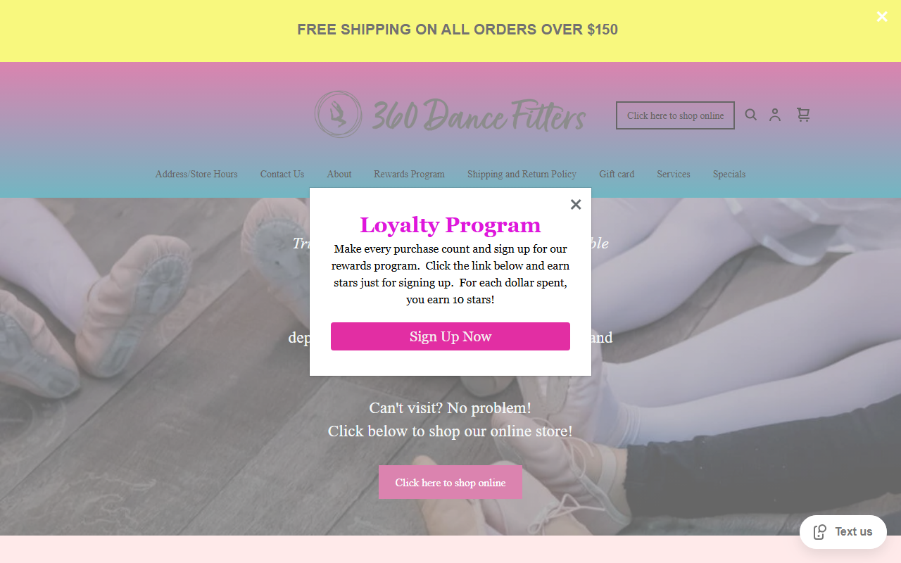 360dancefitters.com screenshot