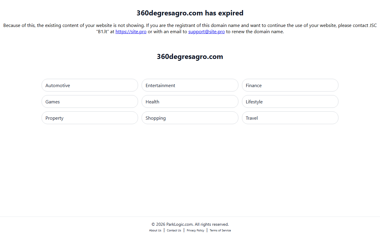 360degresagro.com screenshot