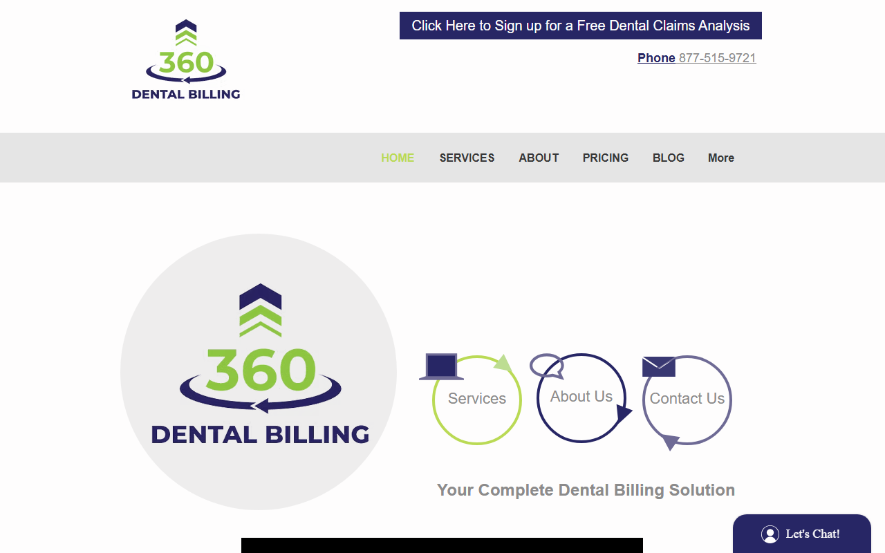 360dentalbilling.com screenshot