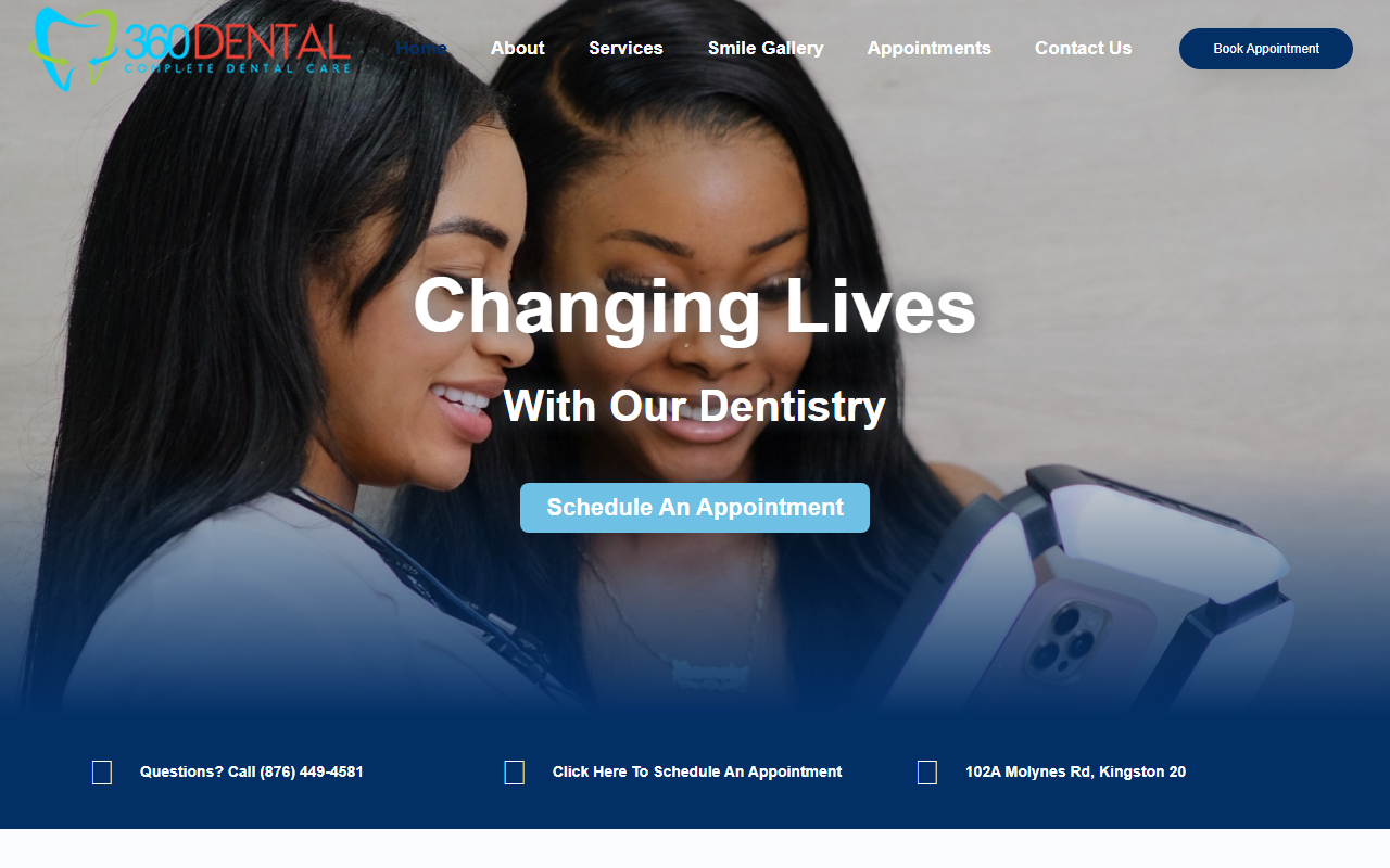 360dentaljamaica.com screenshot