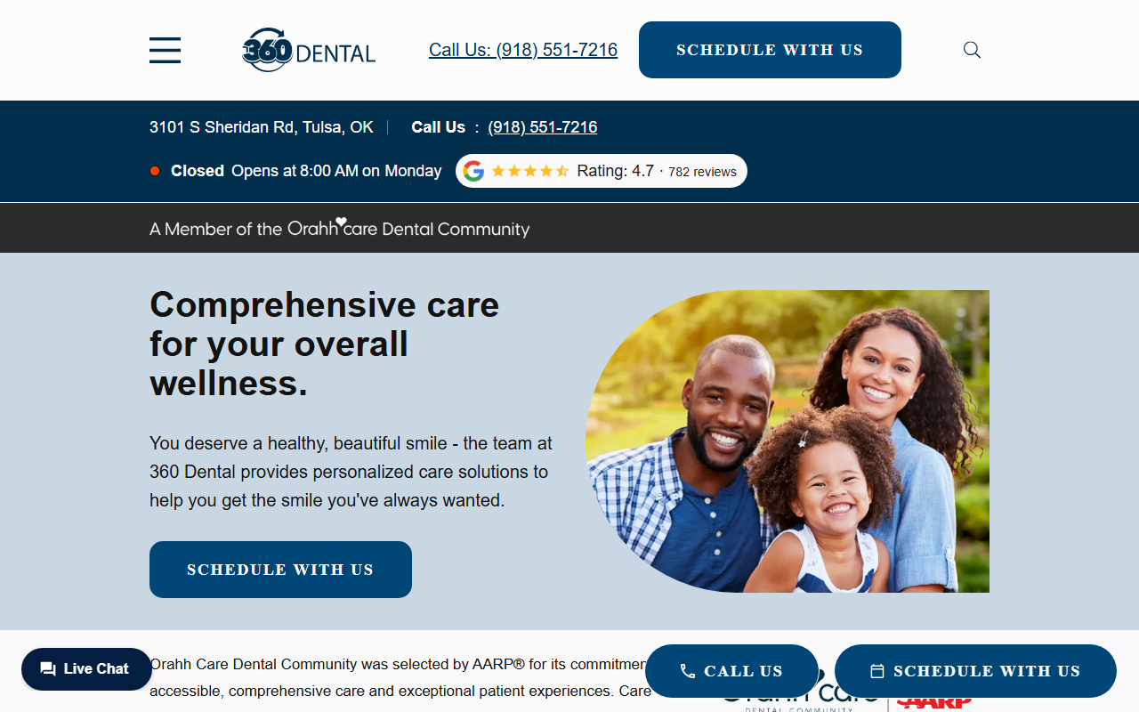 360dentaltulsa.com screenshot