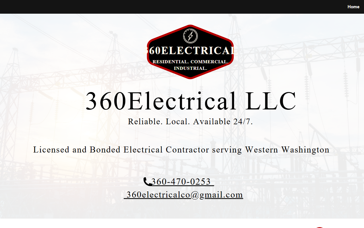 360electricalllc.com screenshot