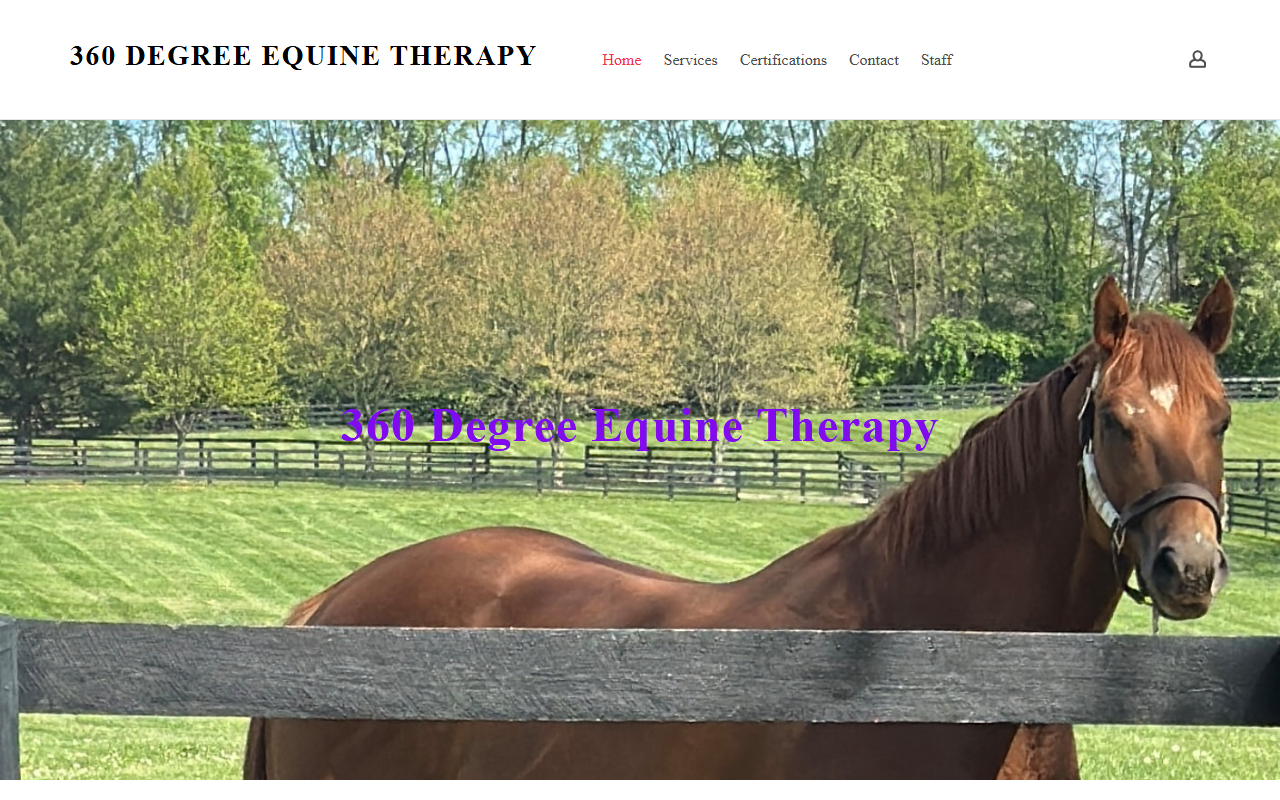 360equinetherapy.com screenshot