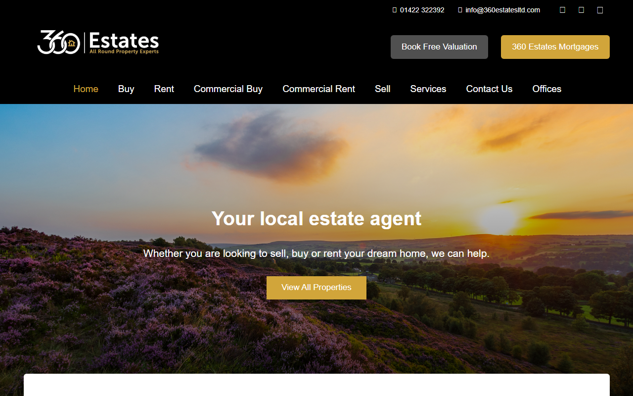 360estatesltd.com screenshot