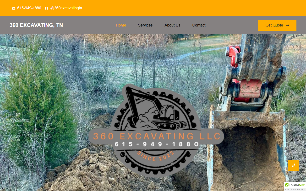 360excavatingtn.com screenshot