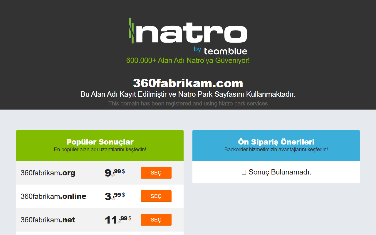 360fabrikam.com screenshot