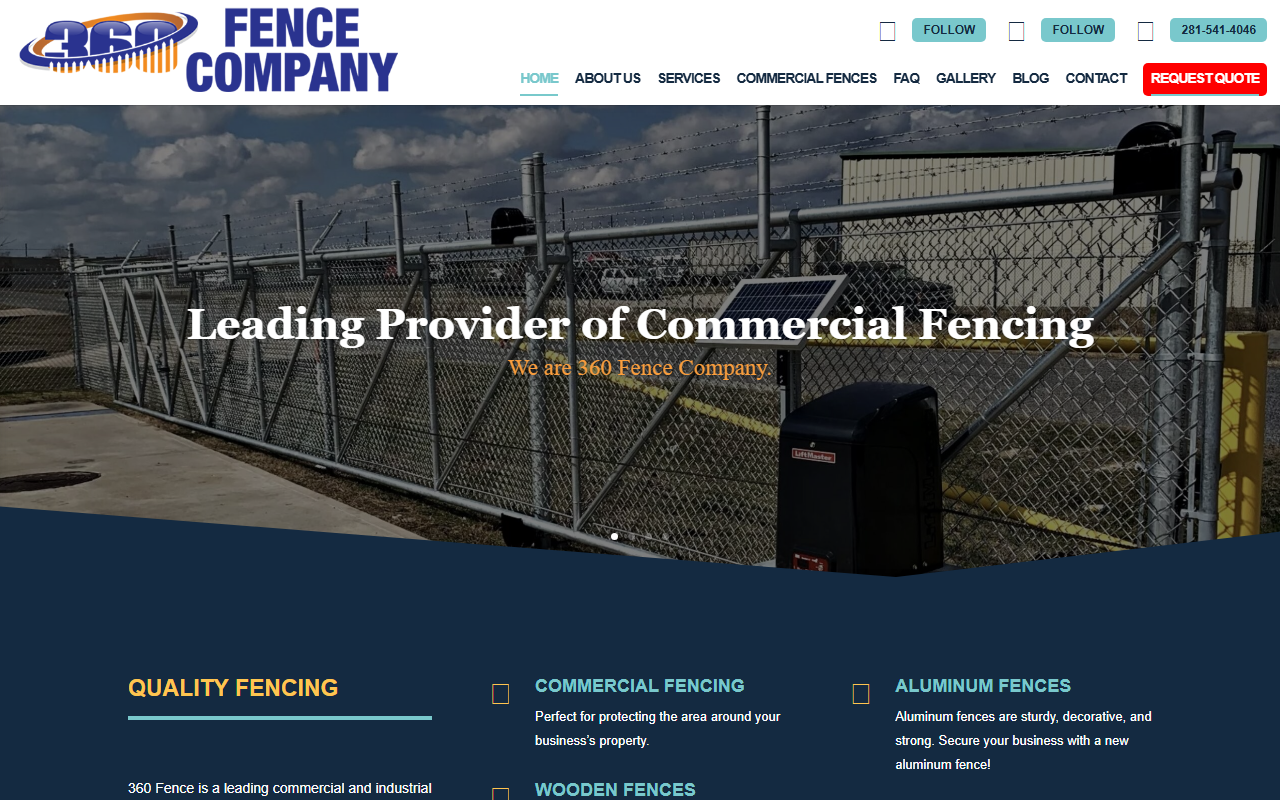 360fencecompany.com screenshot