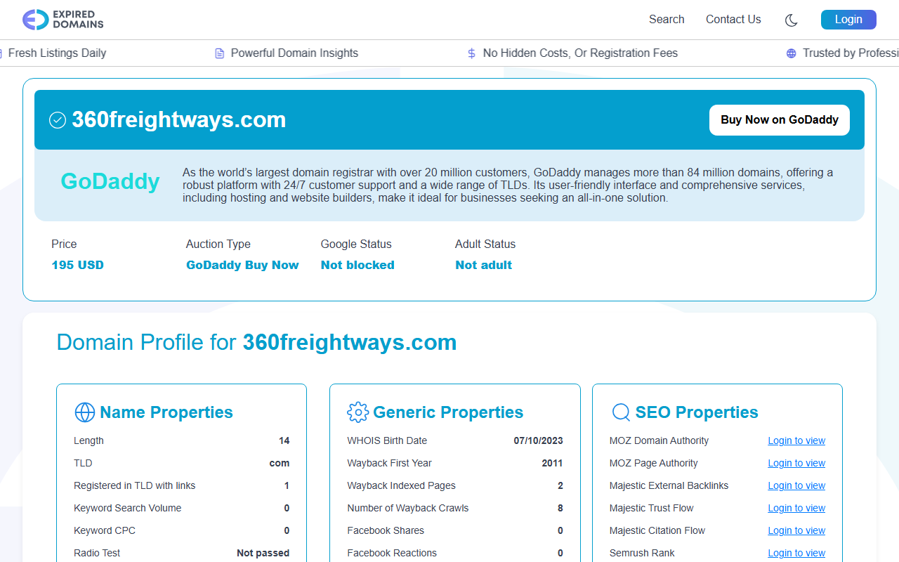 360freightways.com screenshot