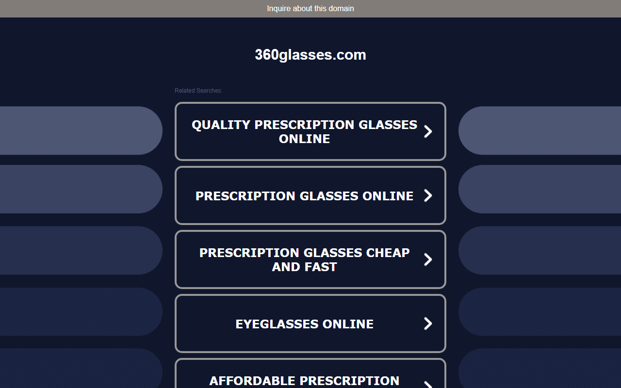 360glasses.com screenshot
