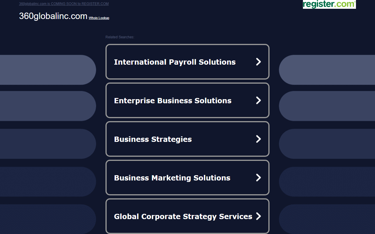 360globalinc.com screenshot