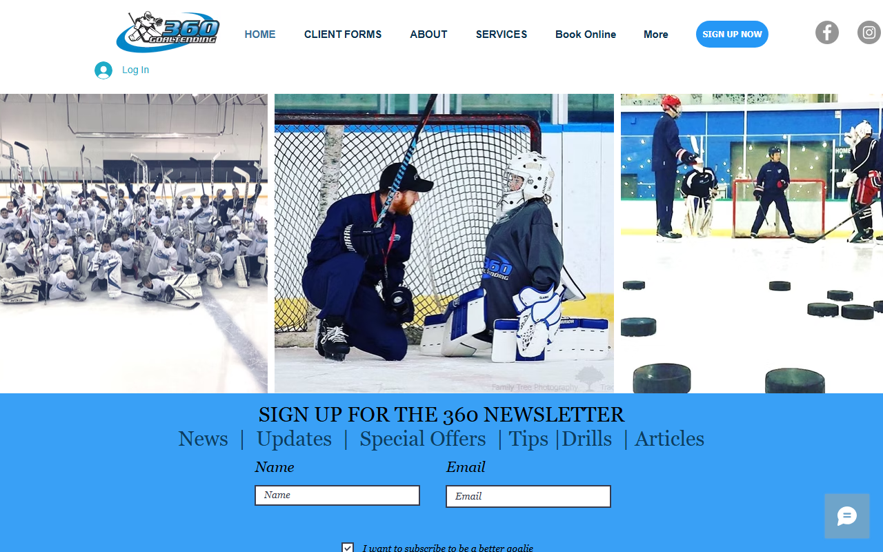 360goaltending.com screenshot