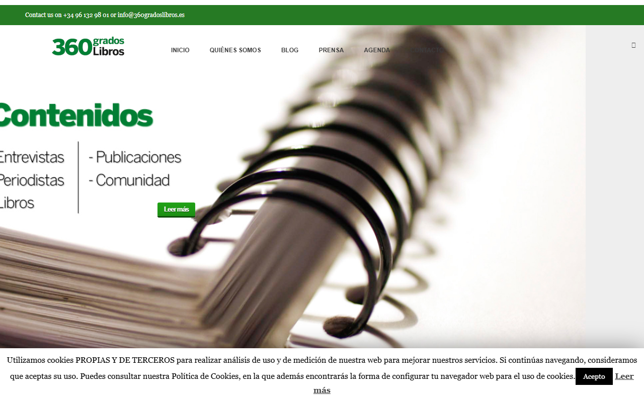 360gradoslibros.com screenshot
