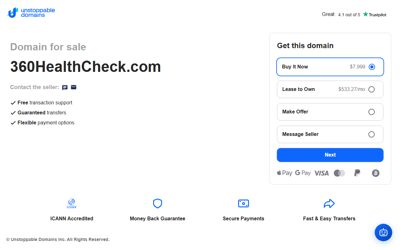 360healthcheck.com screenshot