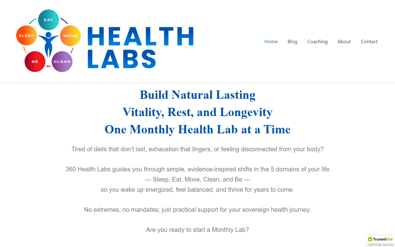 360healthlabs.com screenshot