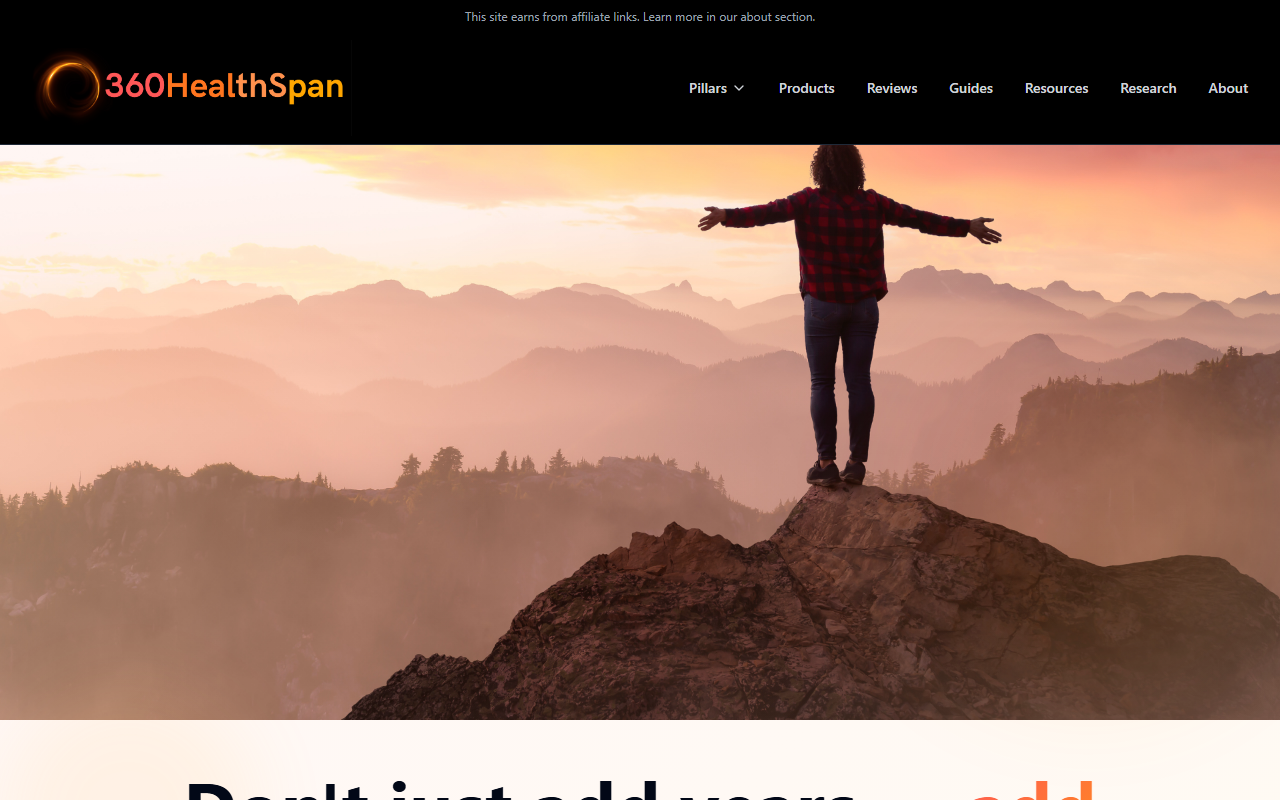 360healthspan.com screenshot