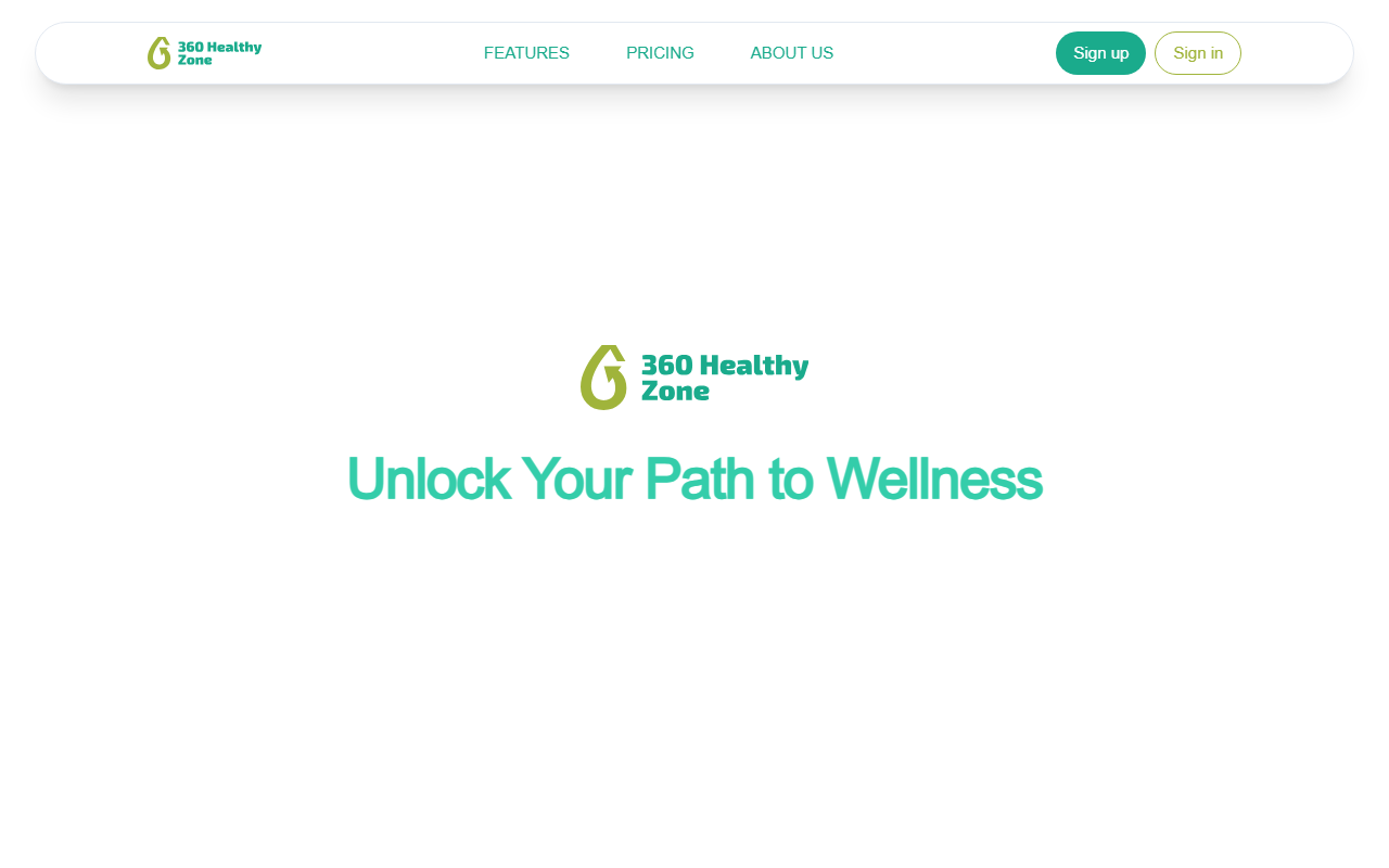 360healthyzone.com screenshot