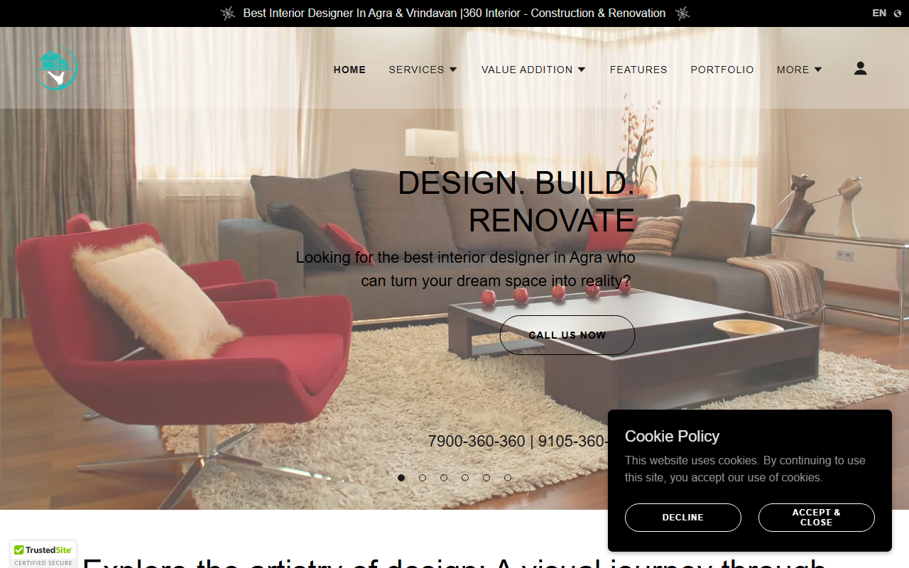 360homeinterior.com screenshot