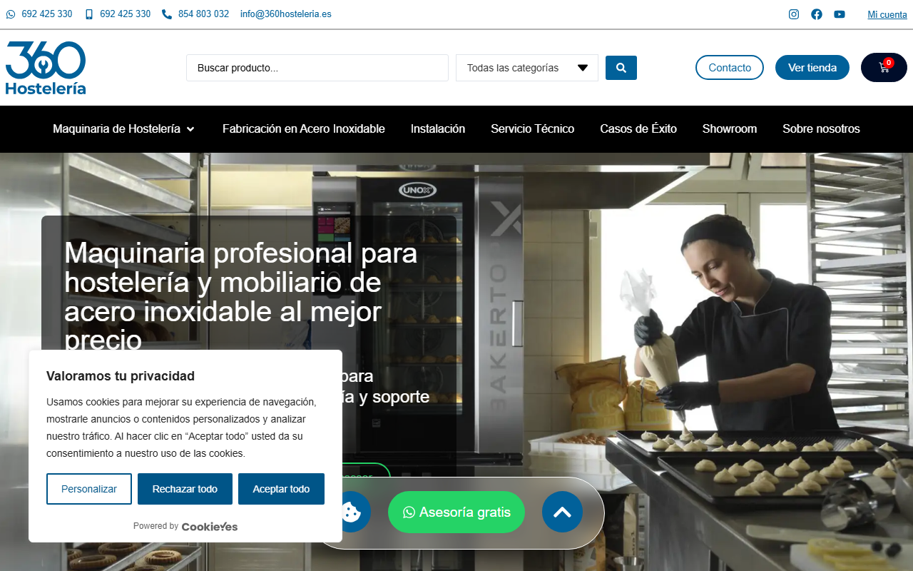 360hosteleria.com screenshot