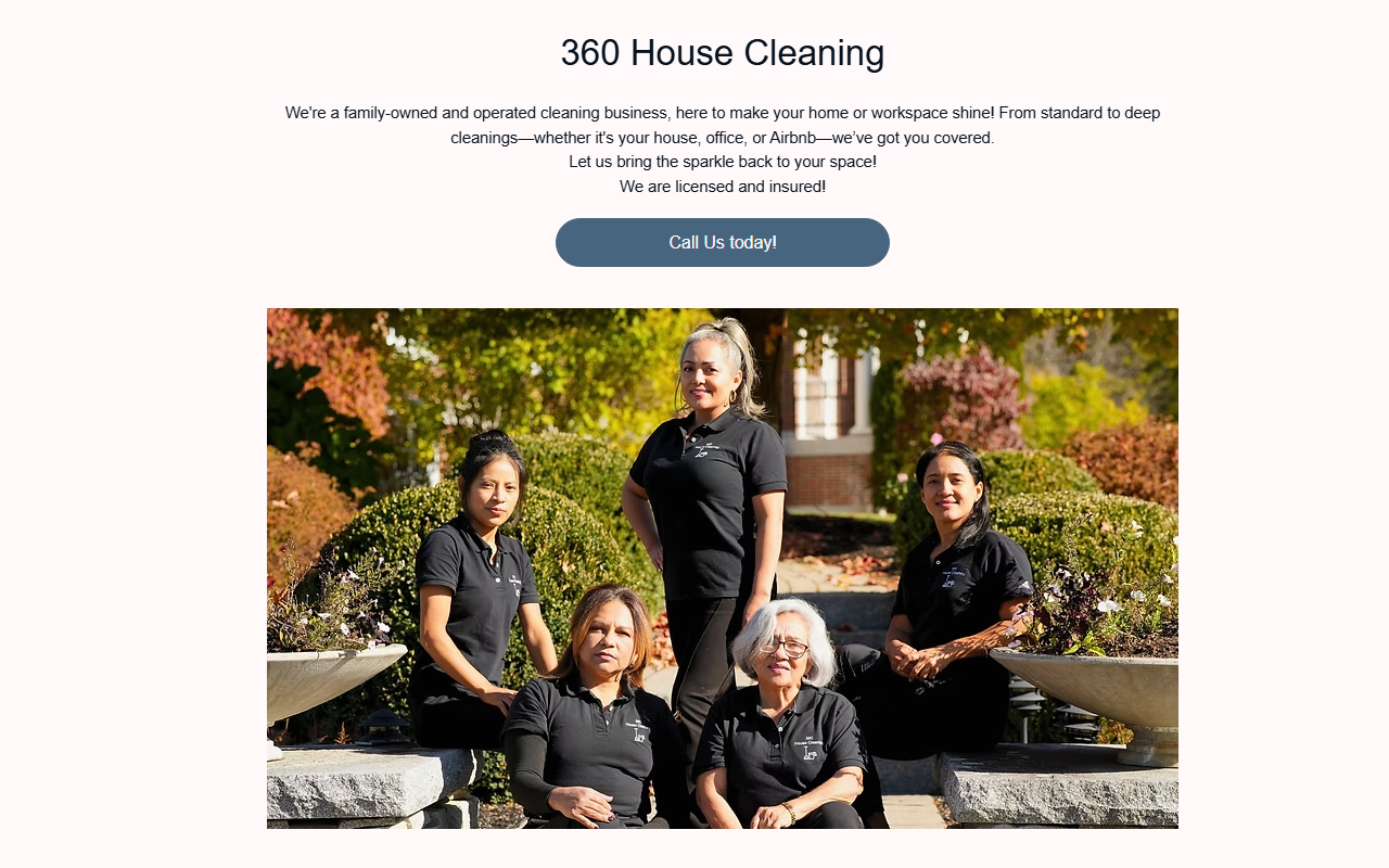 360housecleaning.com screenshot