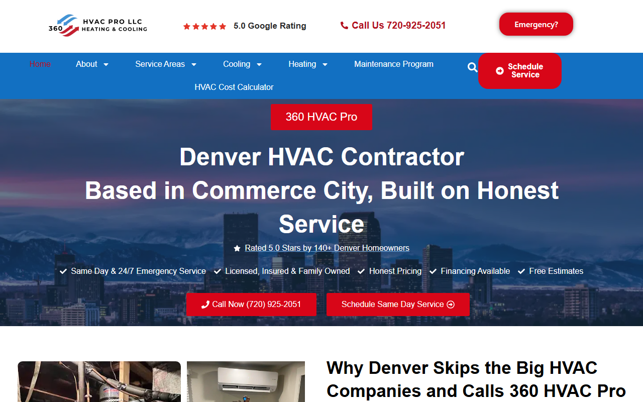 360hvacpro.com screenshot