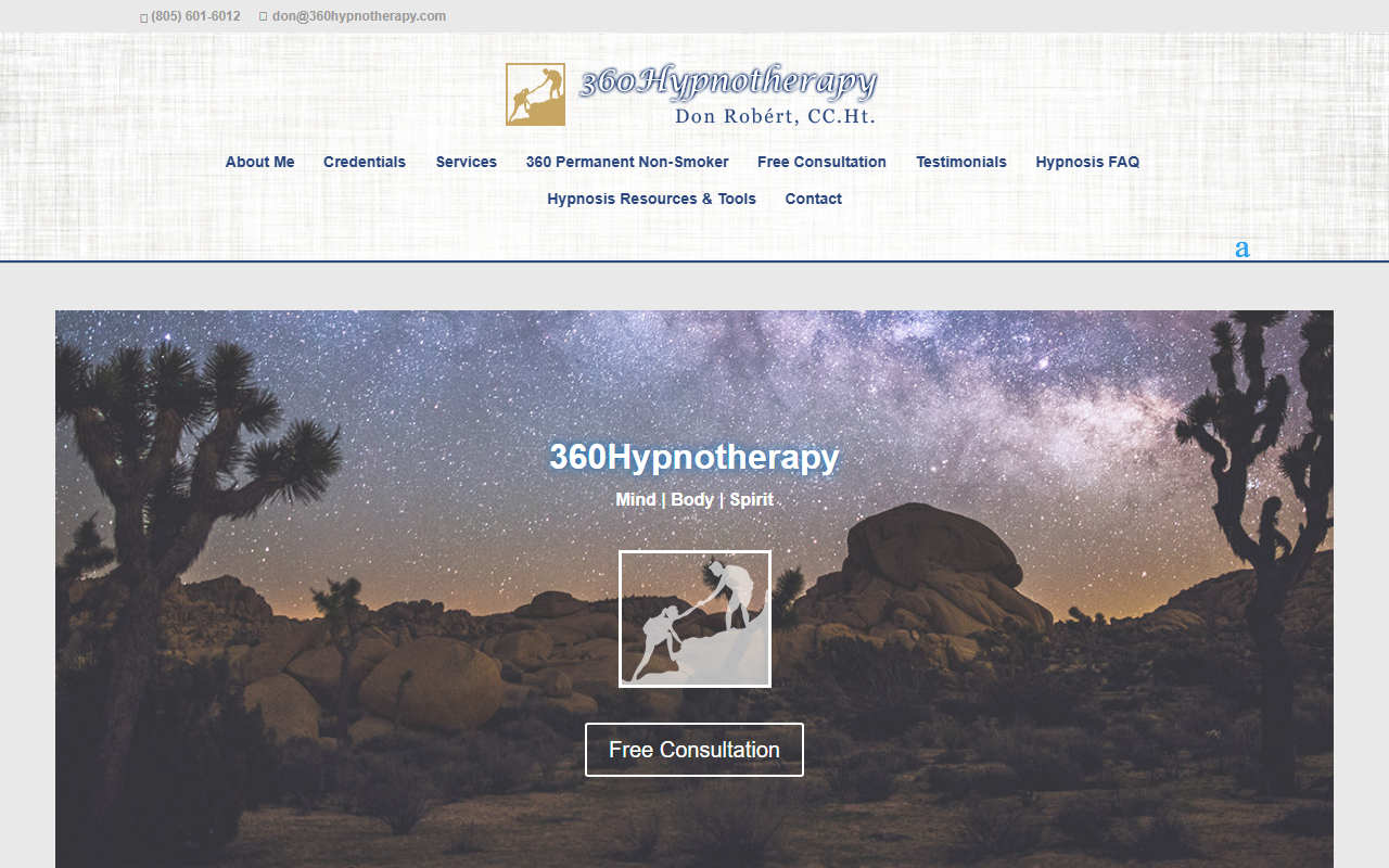 360hypnotherapy.com screenshot