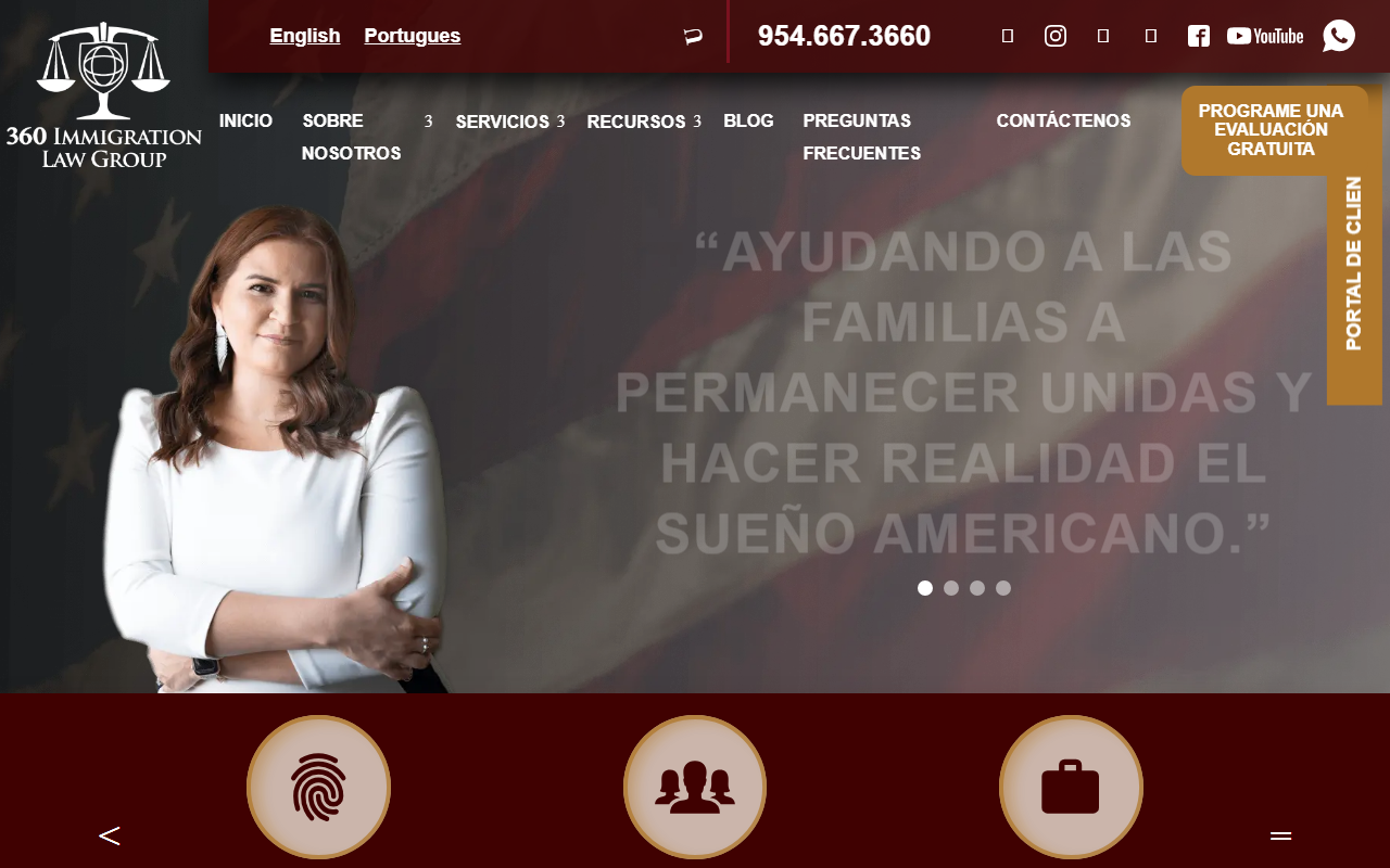 360inmigracion.com screenshot