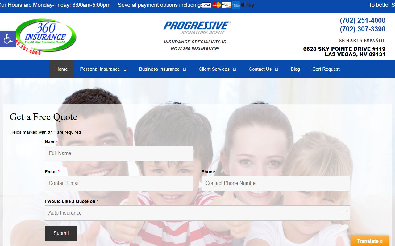 360insureme.com screenshot