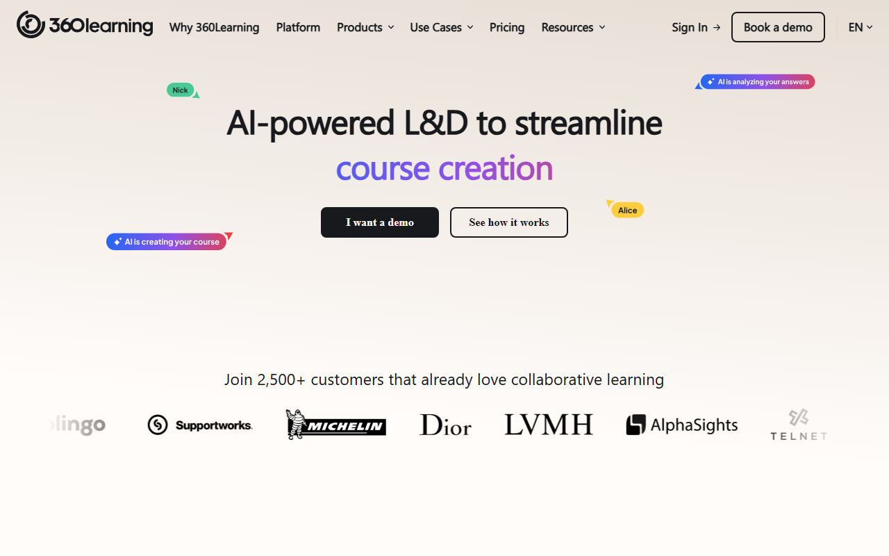 360learning.com screenshot