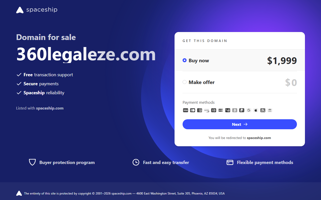 360legaleze.com screenshot