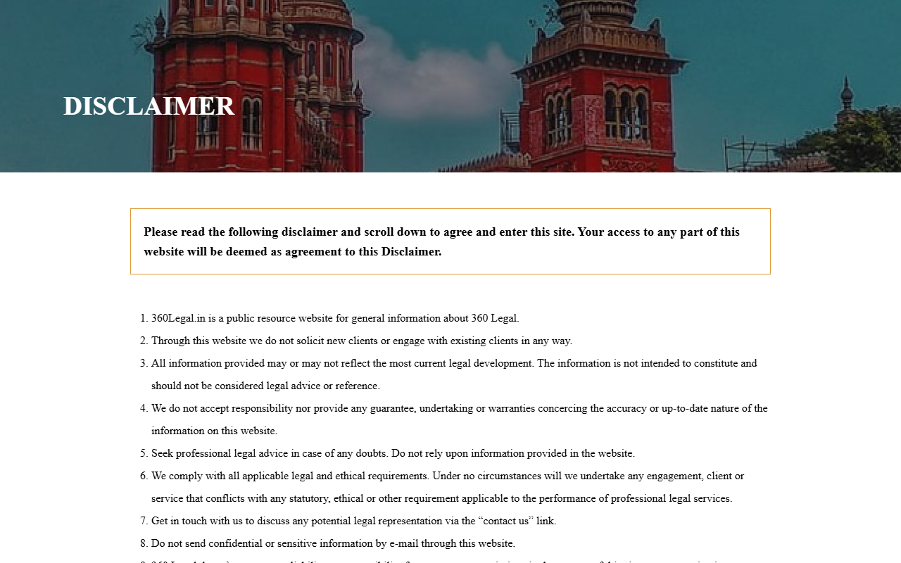 360legalindia.com screenshot