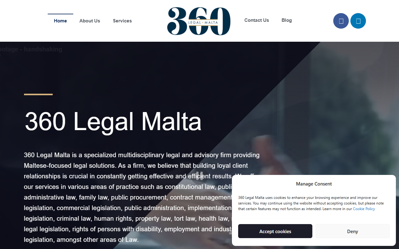 360legalmalta.com screenshot