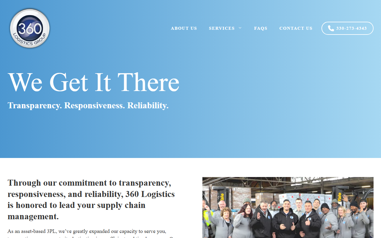 360logistics.com screenshot
