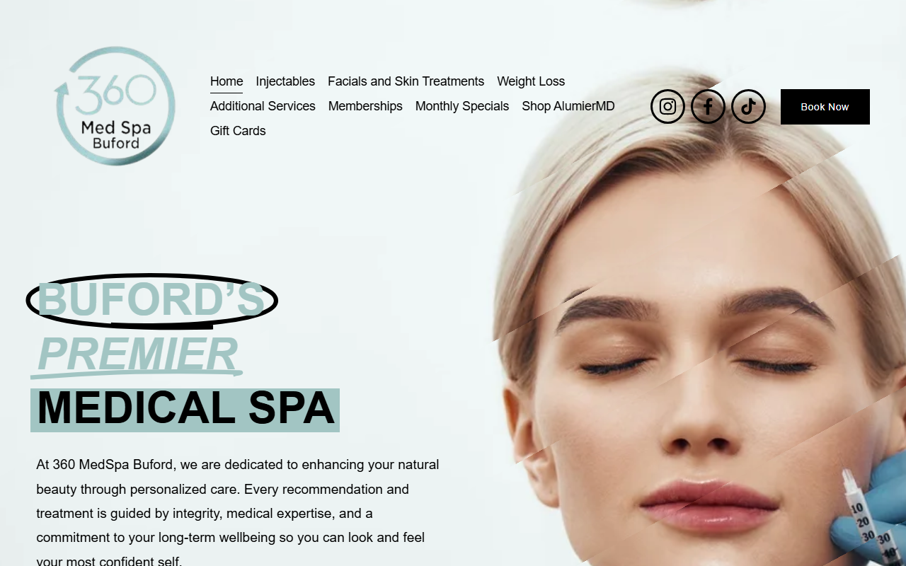 360medspabuford.com screenshot