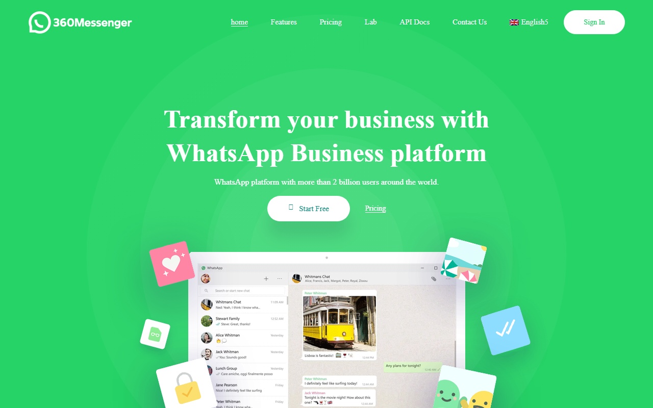 360messenger.com screenshot