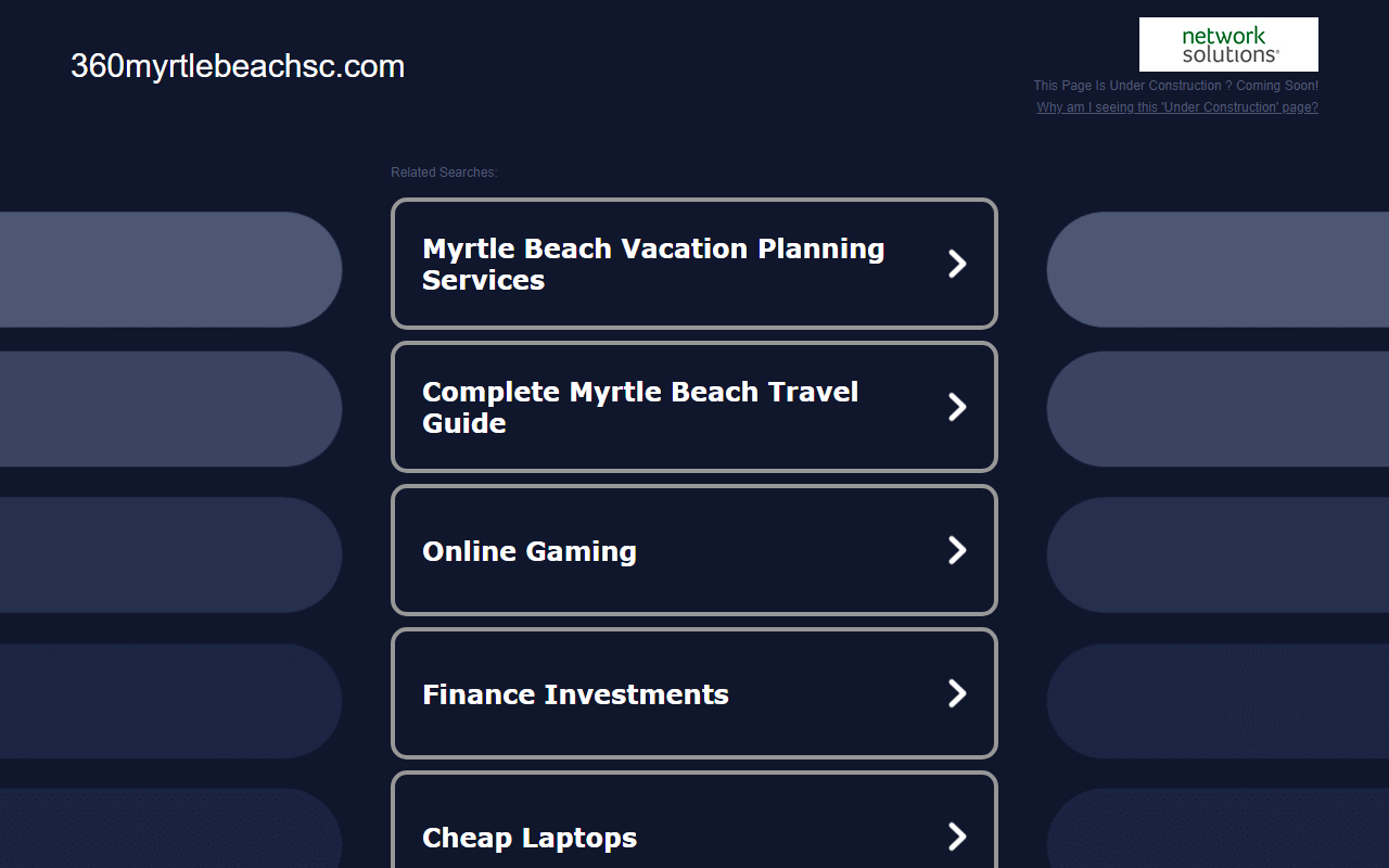 360myrtlebeachsc.com screenshot