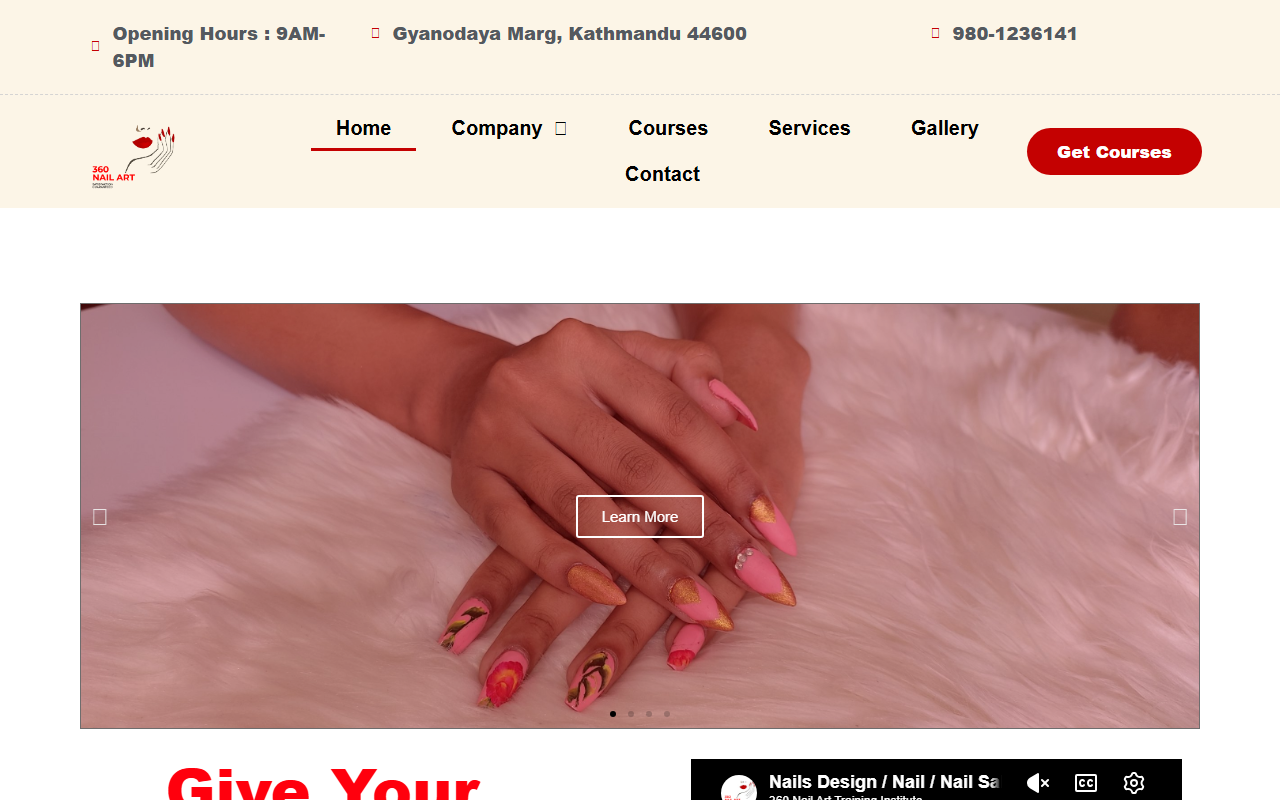 360nailart.com screenshot