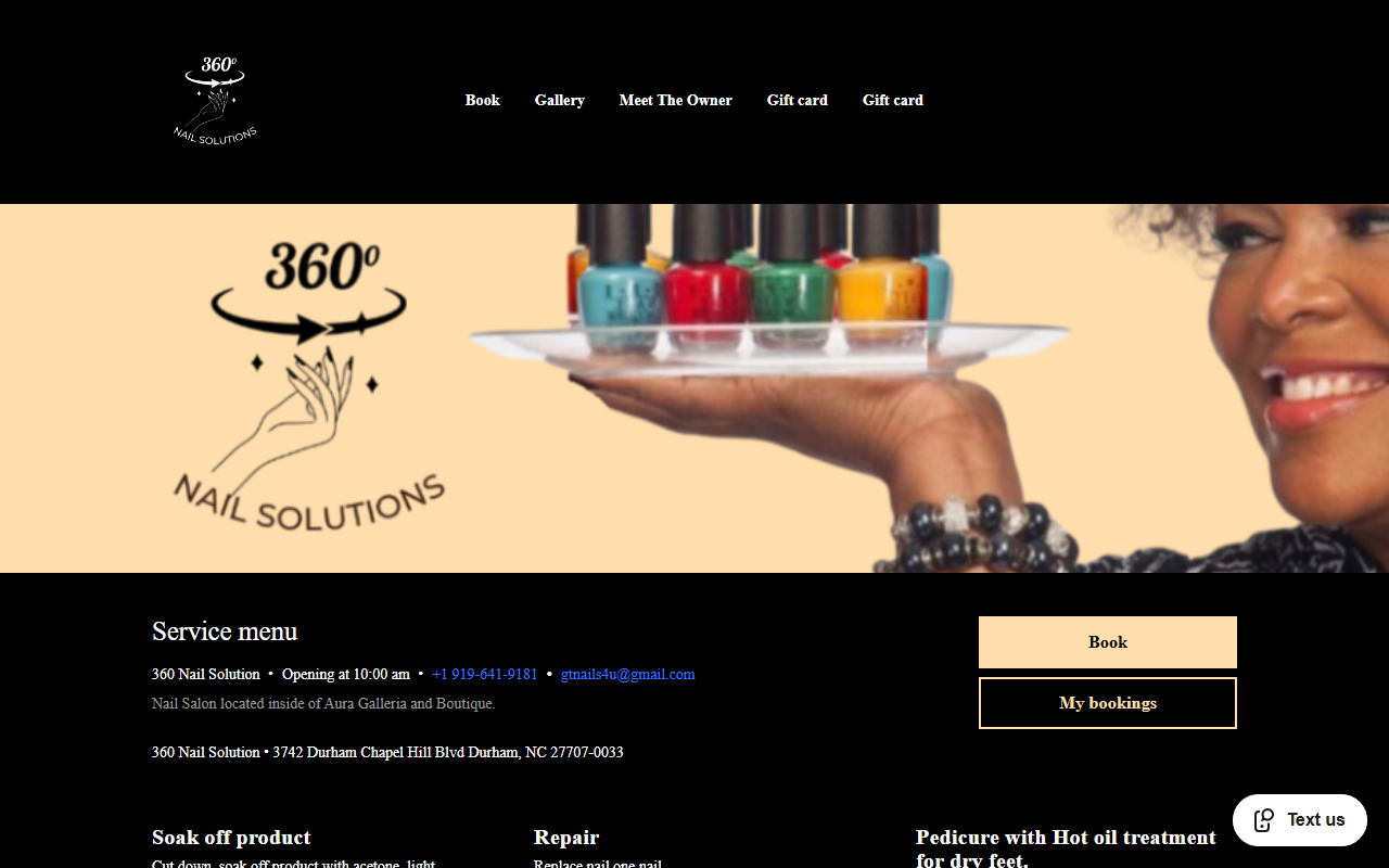 360nailsolutions.com screenshot