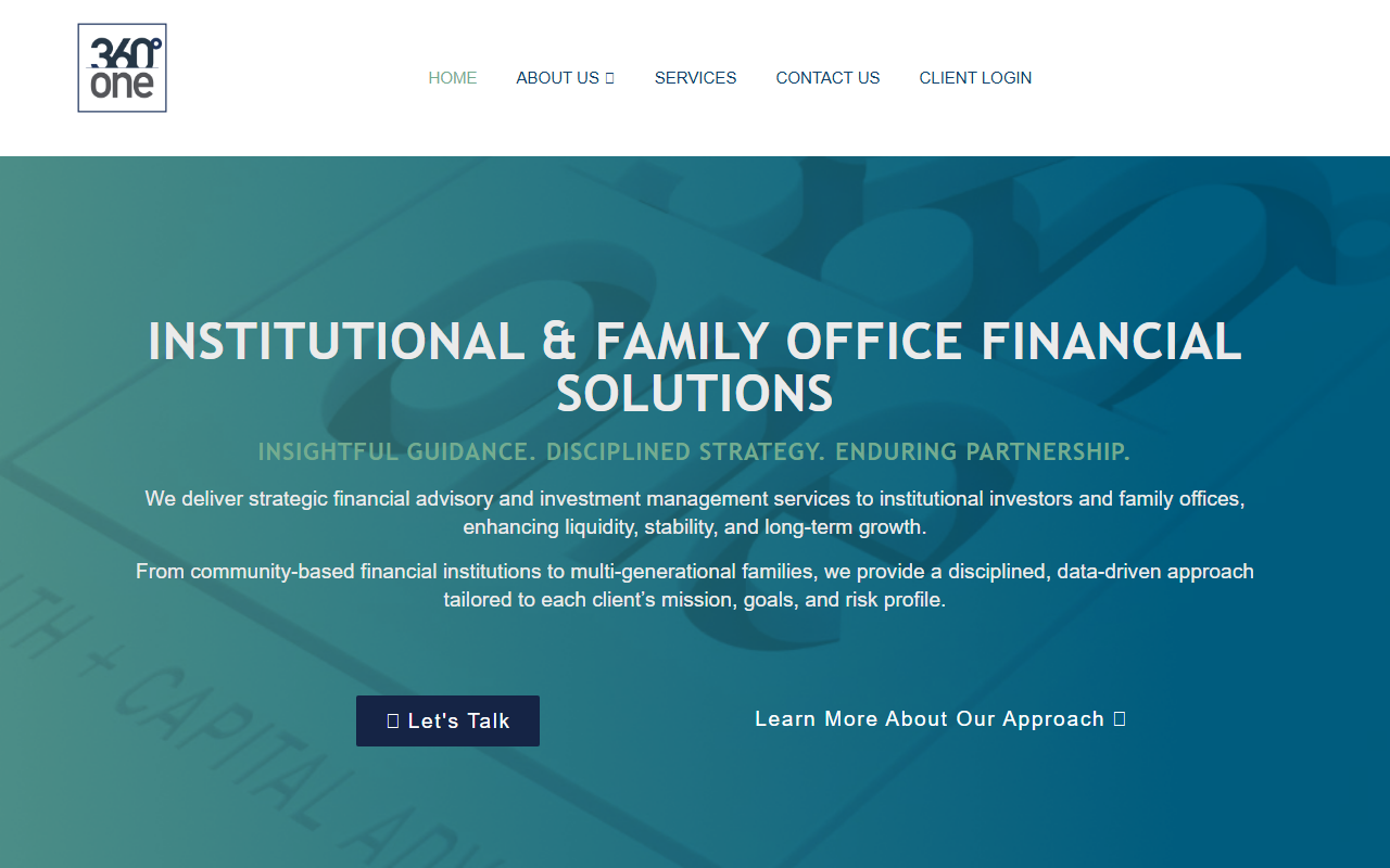 360oneadvisors.com screenshot