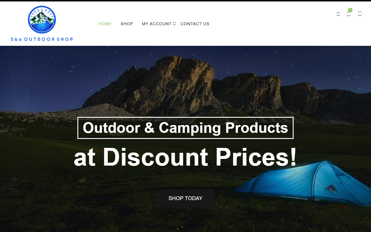 360outdoorshop.com screenshot