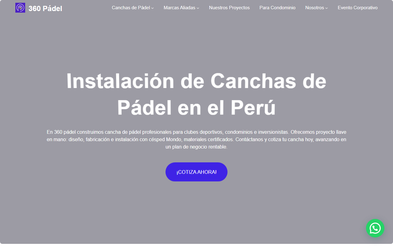 360padelperu.com screenshot