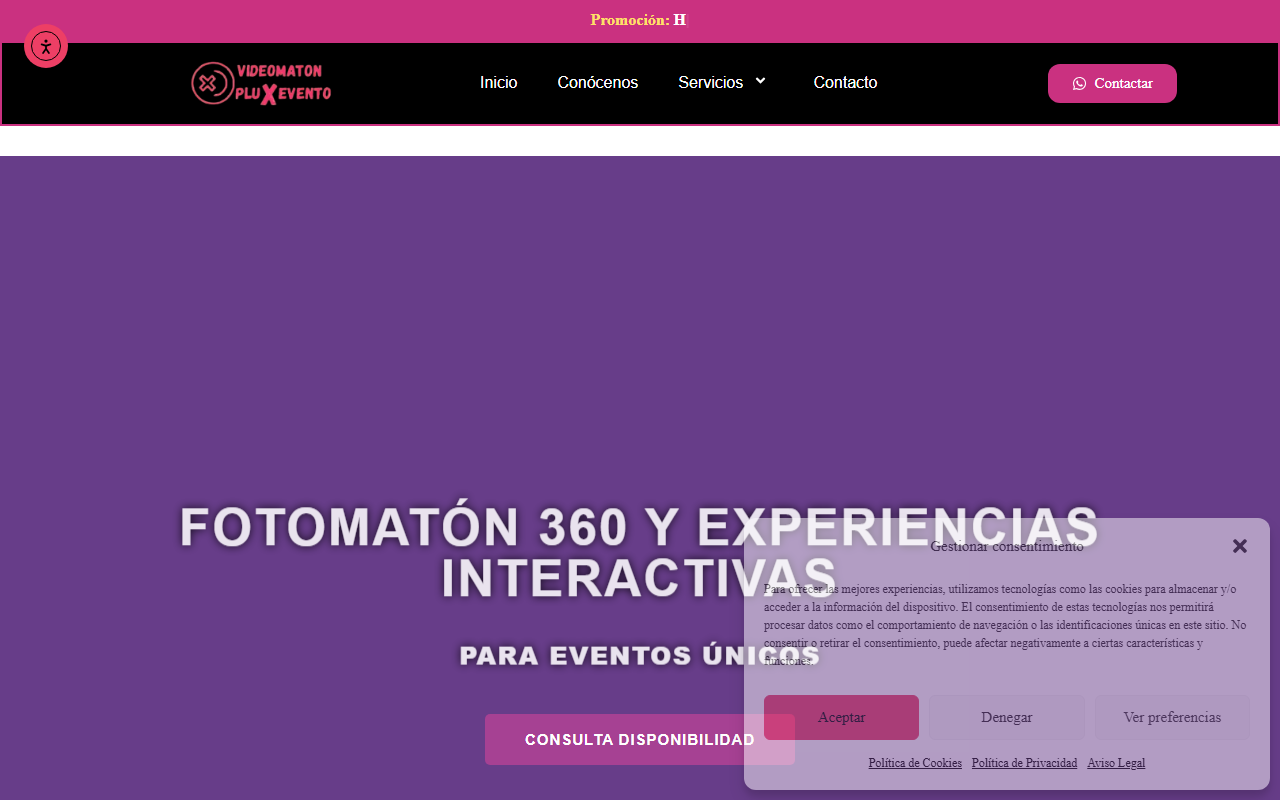 360paraeventos.com screenshot